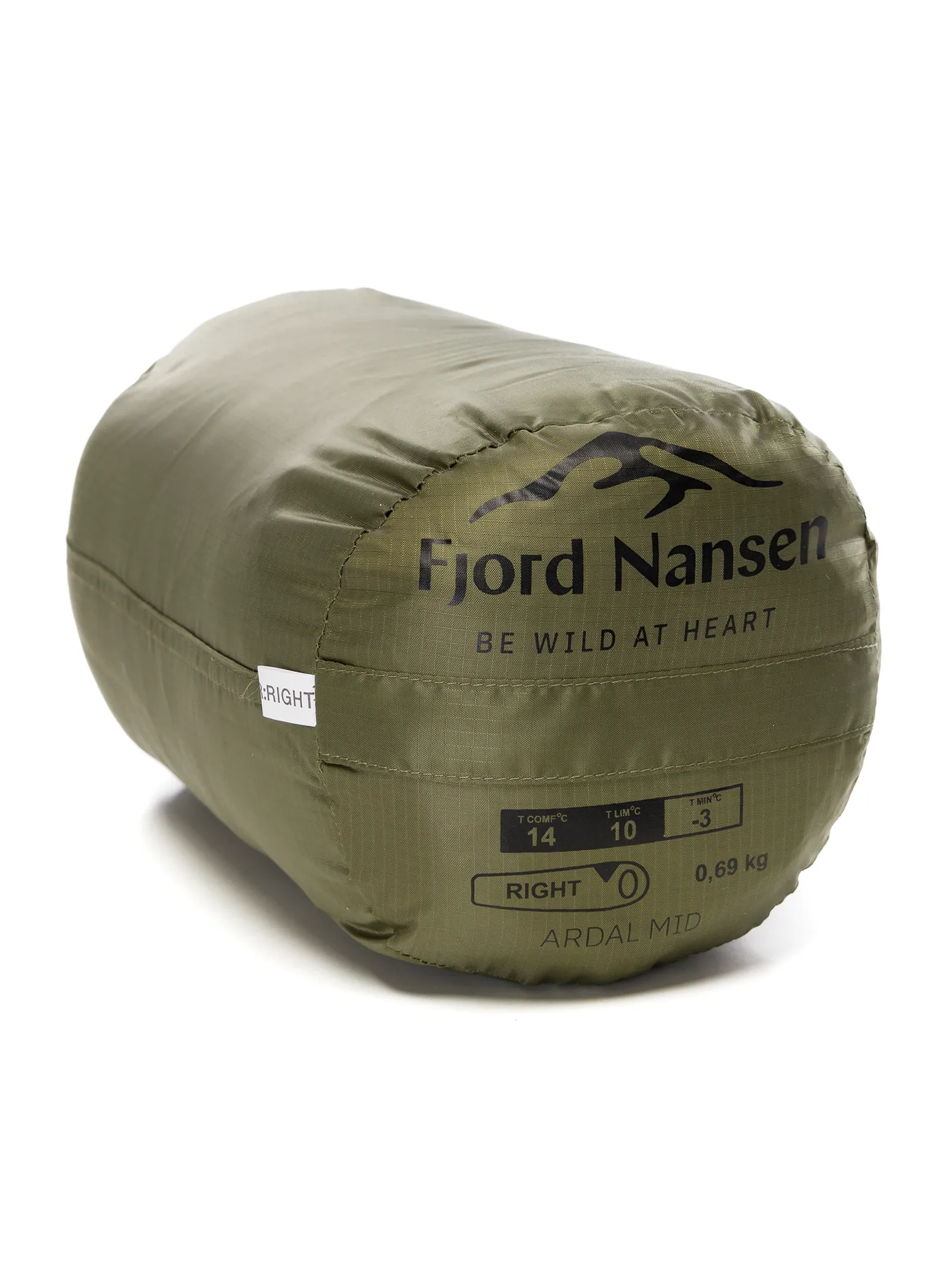 Fjord Nansen Ardal Mid SBS (178 cm) Hálózsák - olive drab