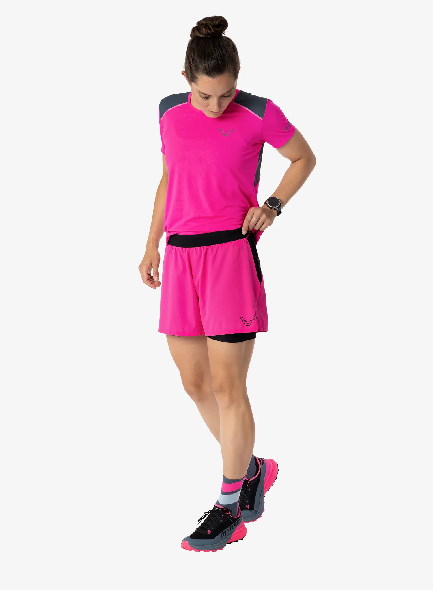 Dynafit Alpine Pro 2/1 Shorts Női rövid futónadrág - pink glo