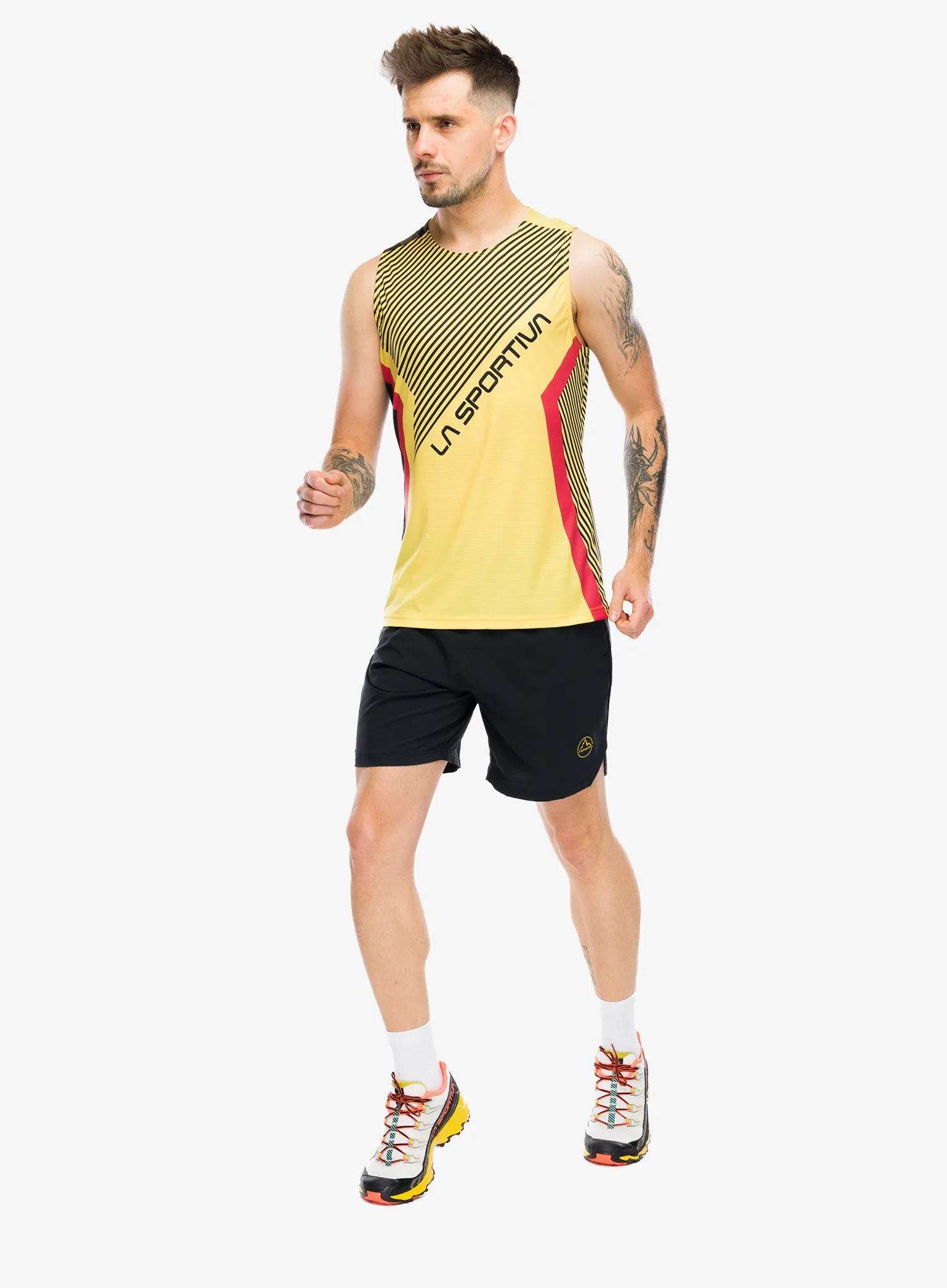 La Sportiva Pure 7in Short Rövid futónadrág - black/yellow