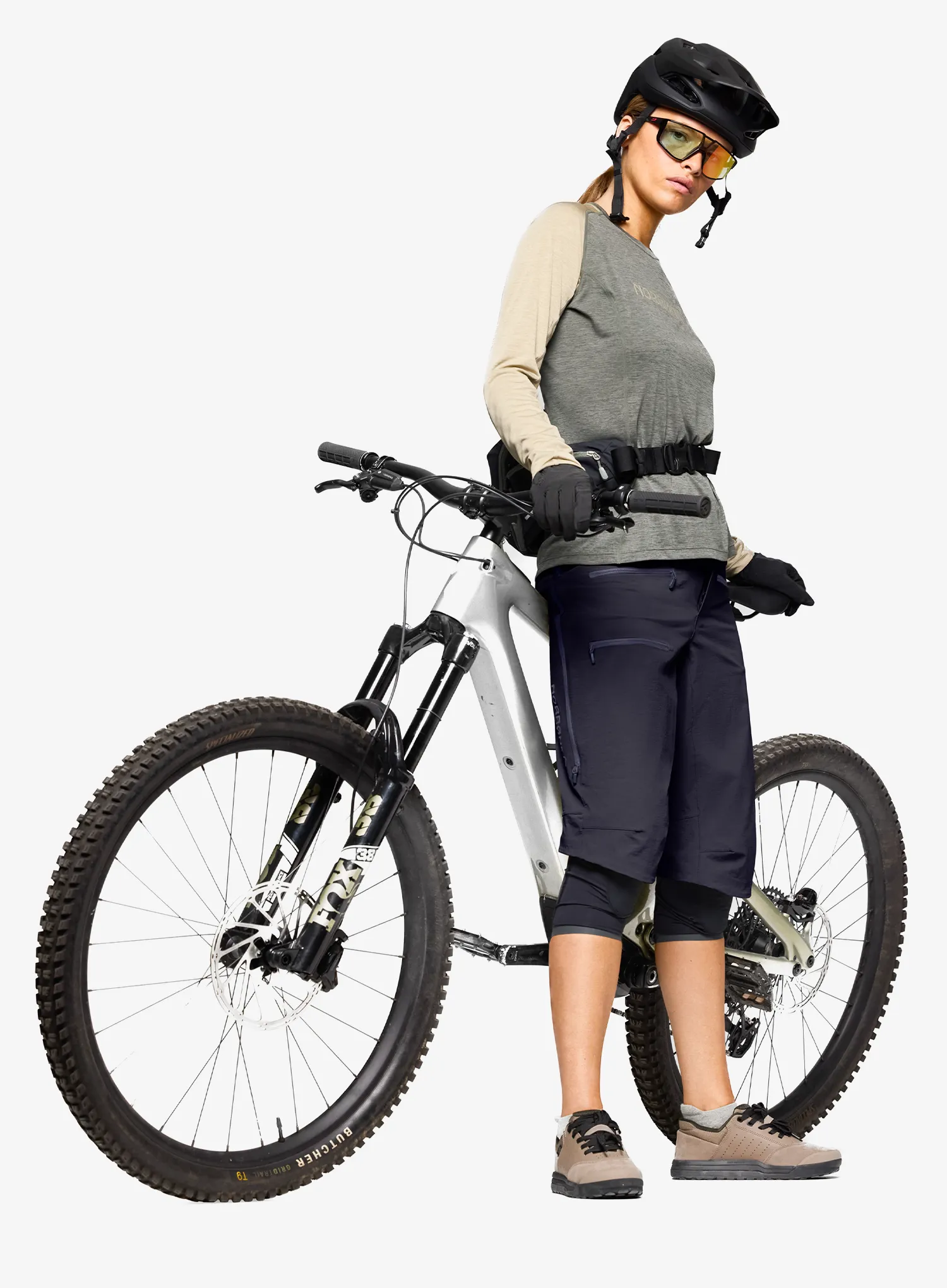 Norrona Fjora Flex1 Shorts Biciklis rövidnadrág női - caviar black