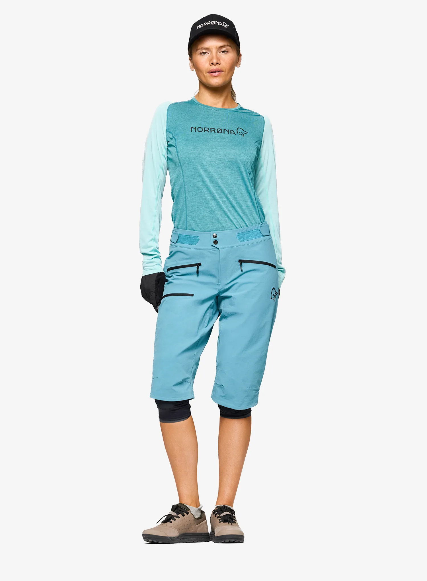 Norrona Fjora Flex1 Shorts Női kerékpáros rövidnadrág - brittany blue