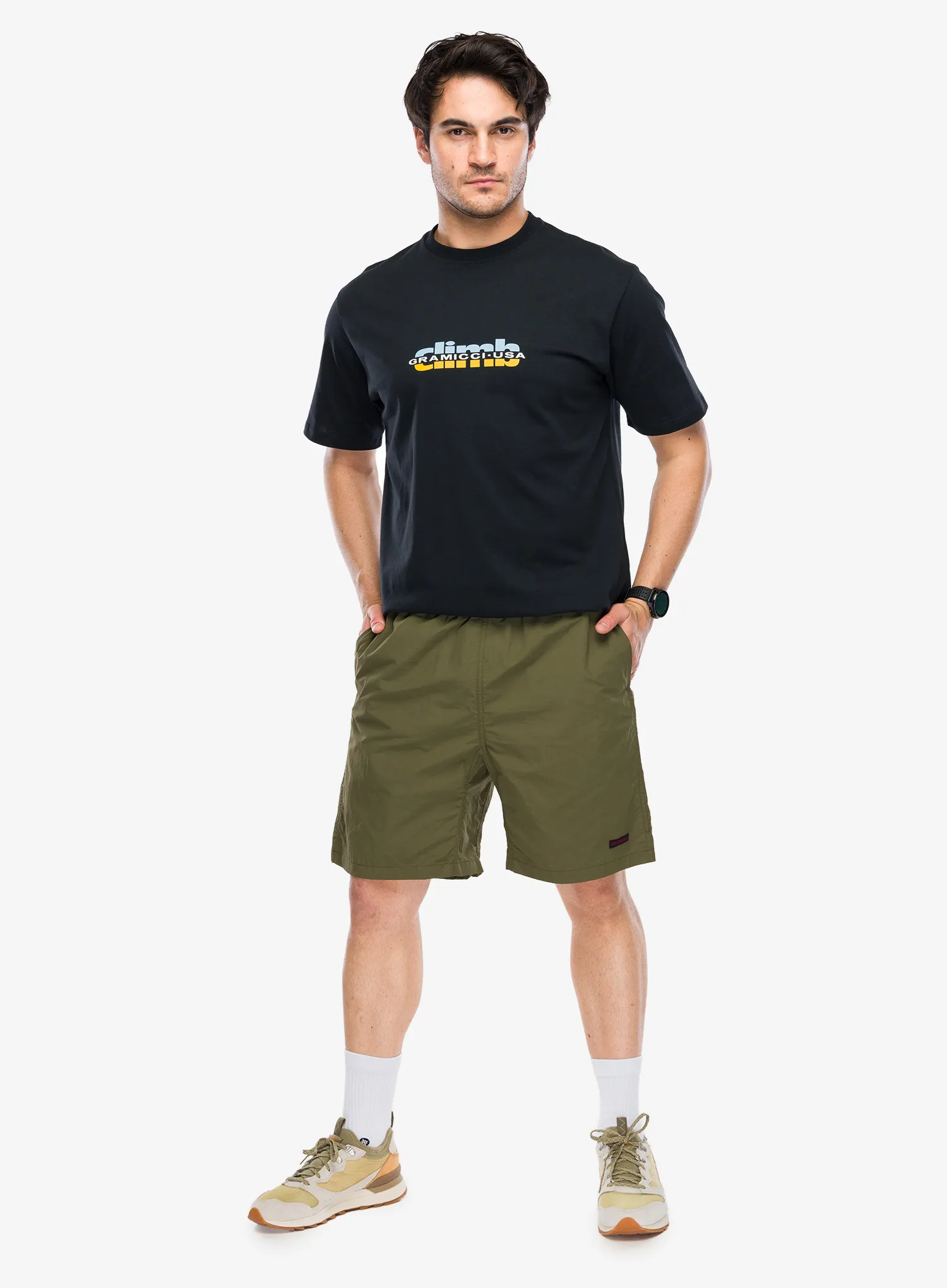 Gramicci Nylon Packable G-Short Rövidnadrág túrázáshoz - olive