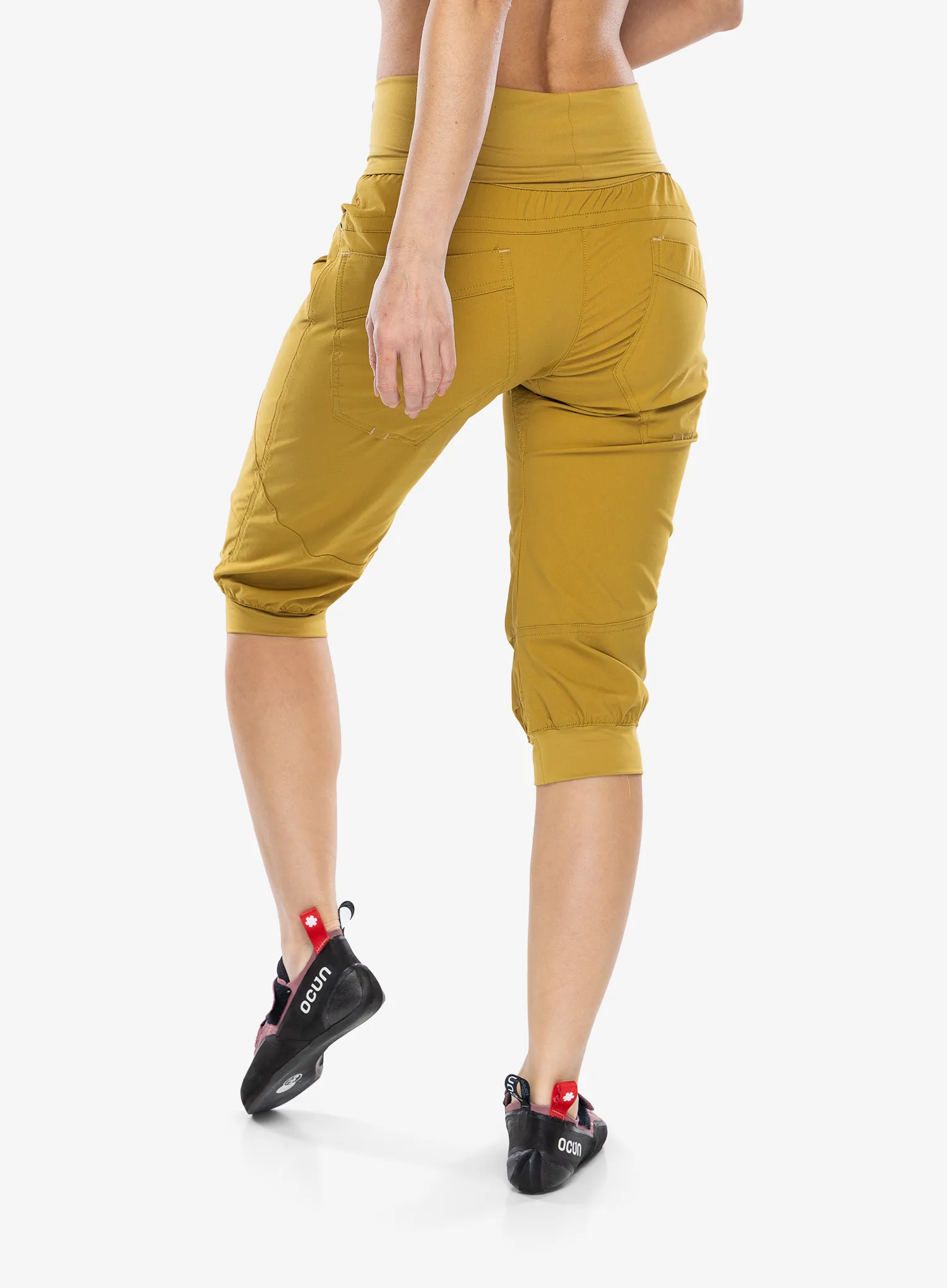 Ocun Noya Shorts Női rövid mászónadrágok - yellow dried tobacco
