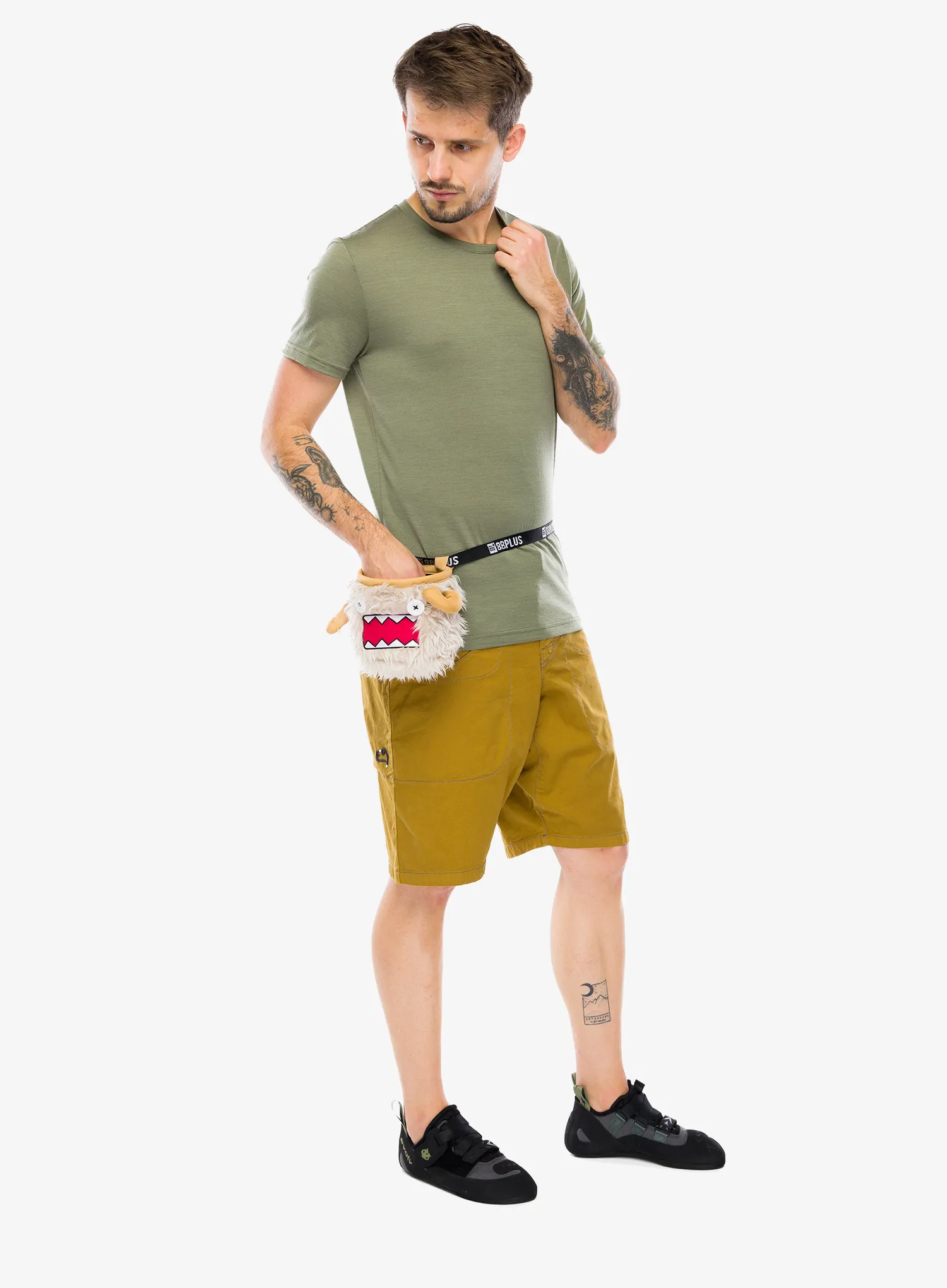 E9 Rondo Belt Short Rövid mászónadrág - caramel