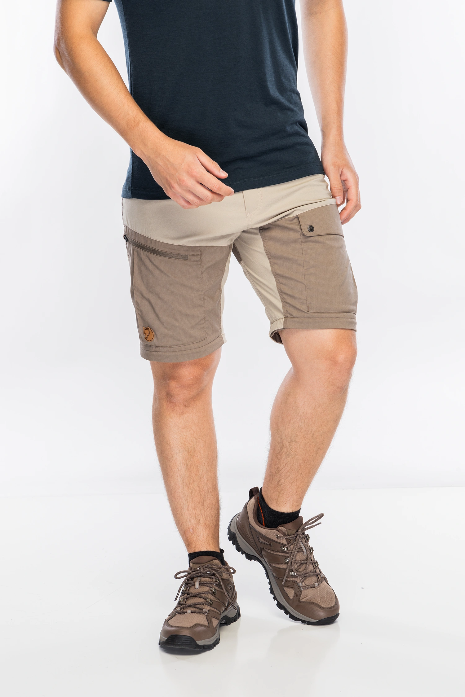 Fjallraven Abisko Midsummer Zip Off Trousers Long Túranadrág - fossil/suede brown