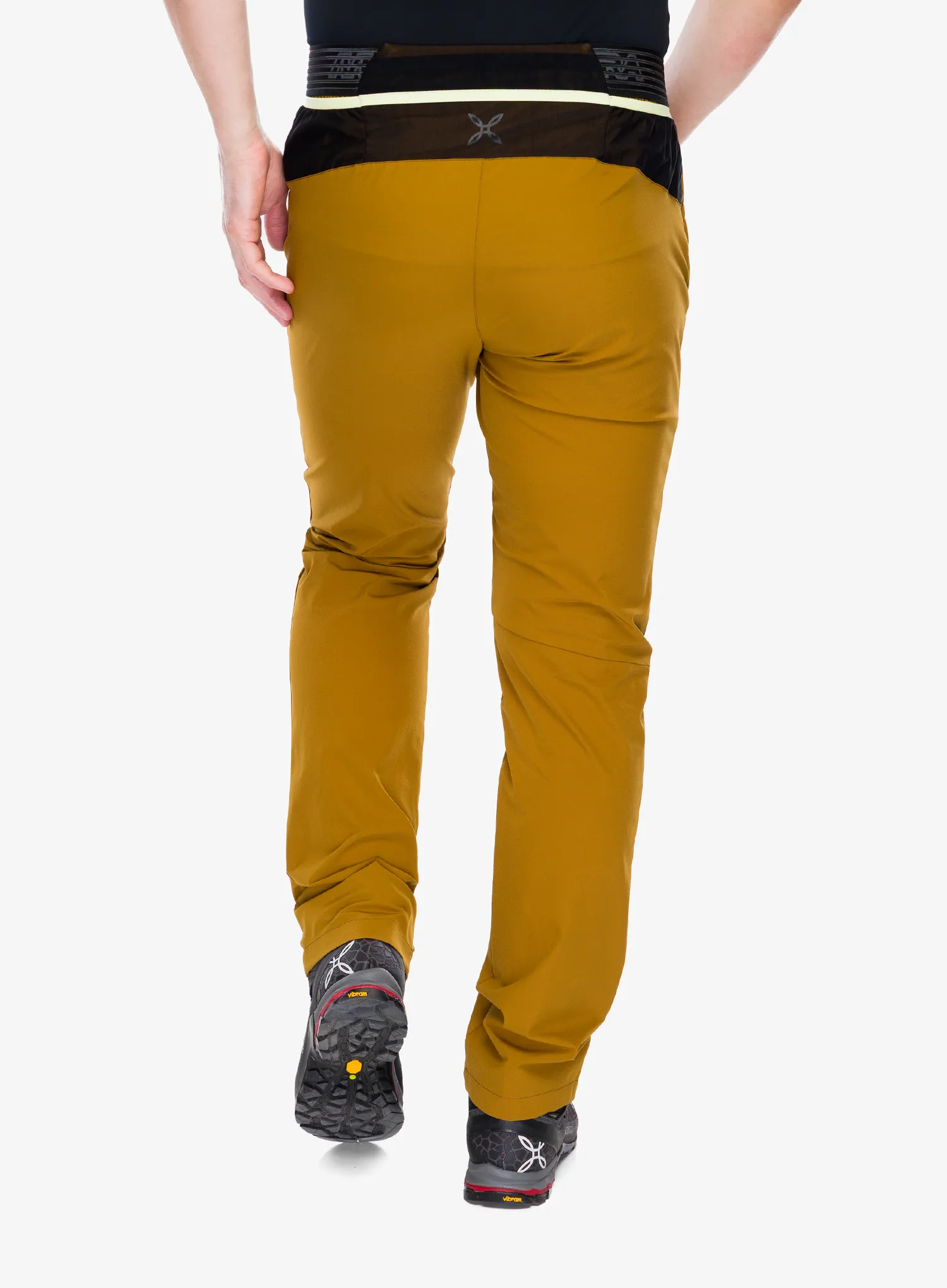 Montura Rise Pants Férfi túranadrág - bronze brown/sunny lime