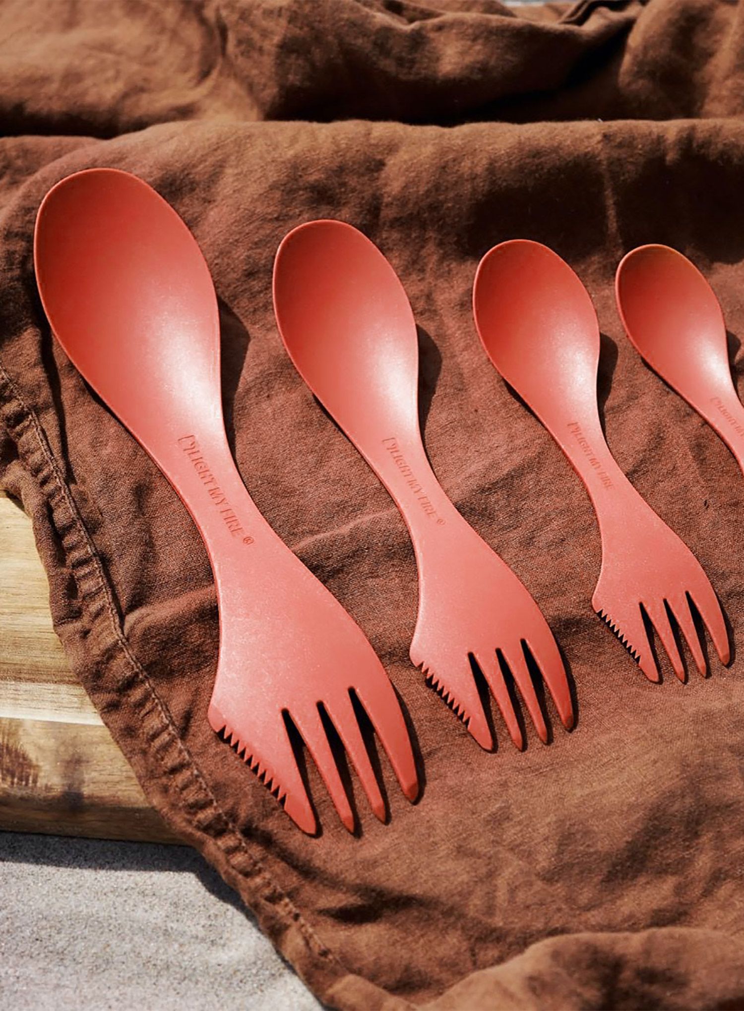 Light My Fire Spork Original Bio Kanálvilla - rocky red