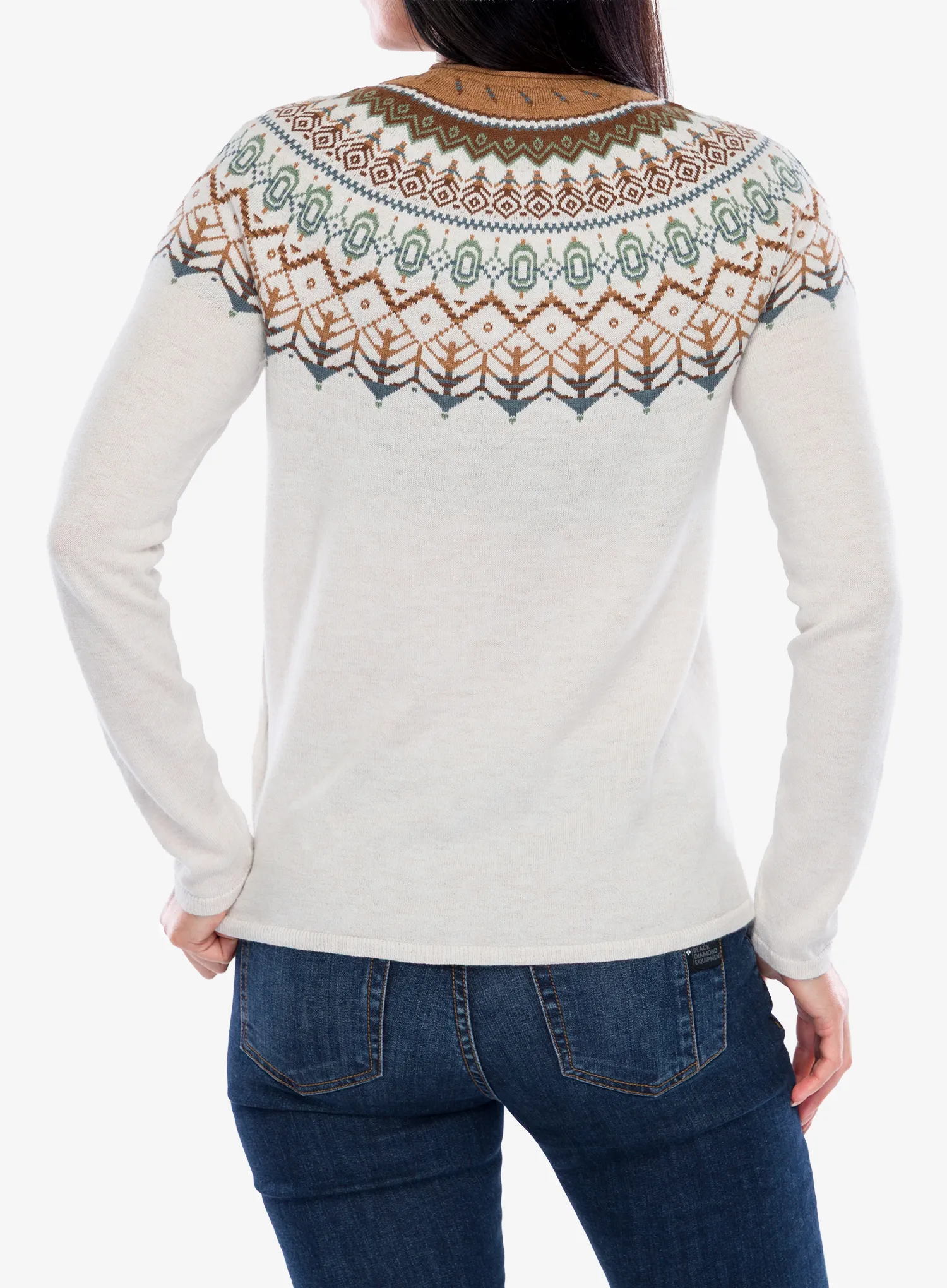 Royal Robbins Westlands Fairisle Crew Női pulóver - chalk htr monarch pt