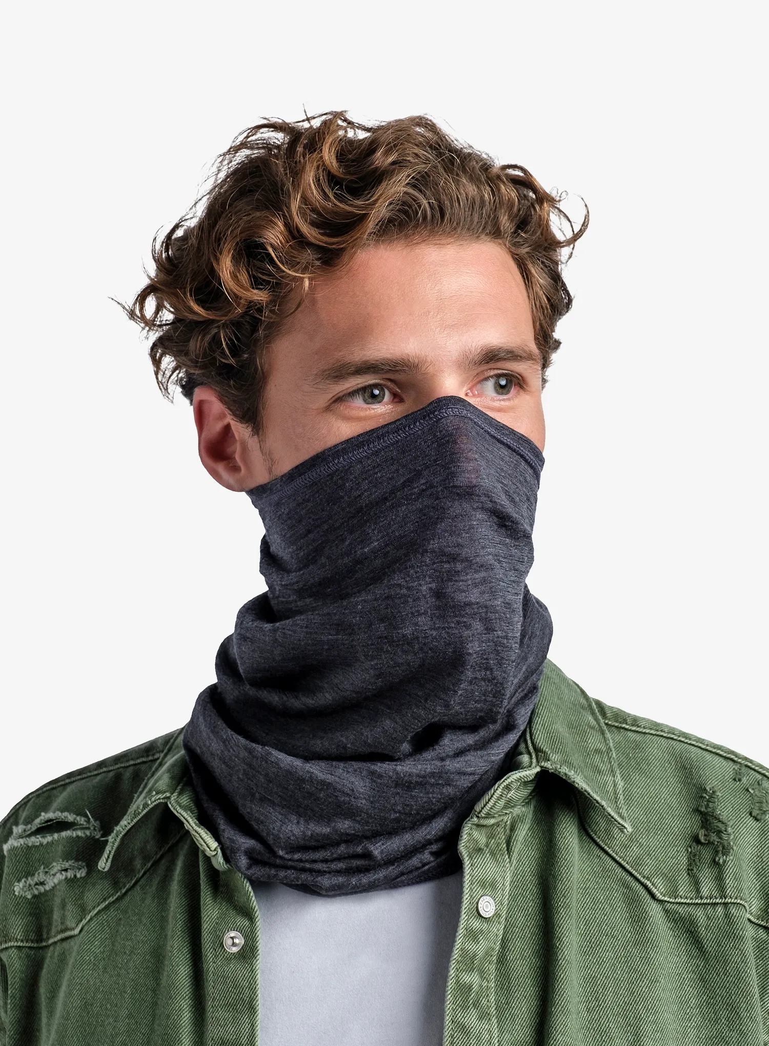 Buff Lightweight Merino Wool Többfunkciós Sál - solid grey