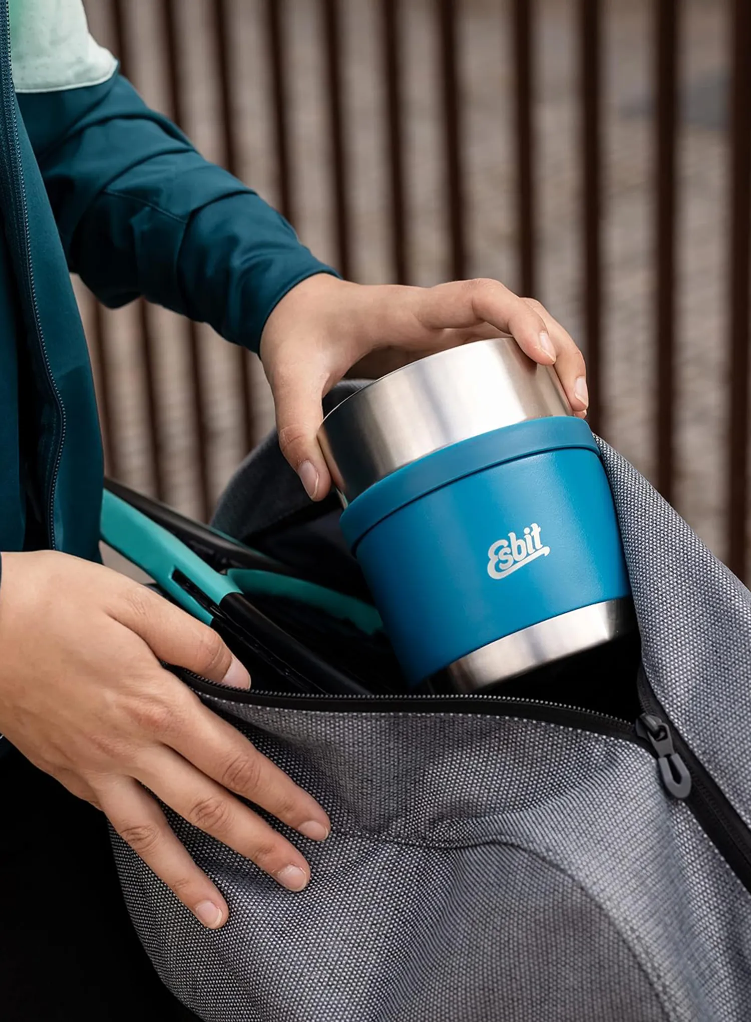 Esbit Sculptor Stainless Steel Food Jug 0,5L Ételhordó termosz - polar blue/polar blue