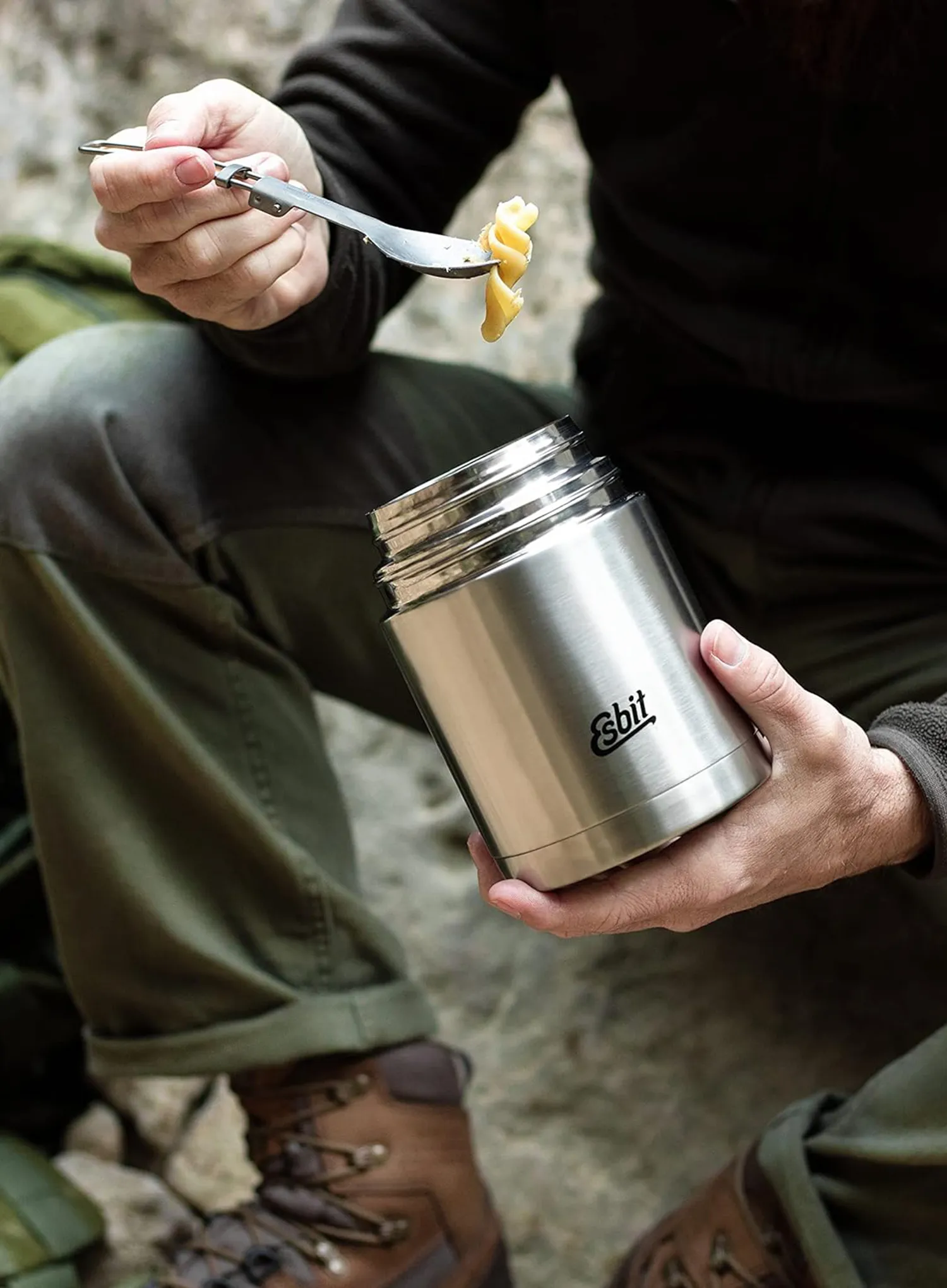 Esbit Sculptor Stainless Steel Food Jug 0,75L Ételhordó termosz - stainless steel