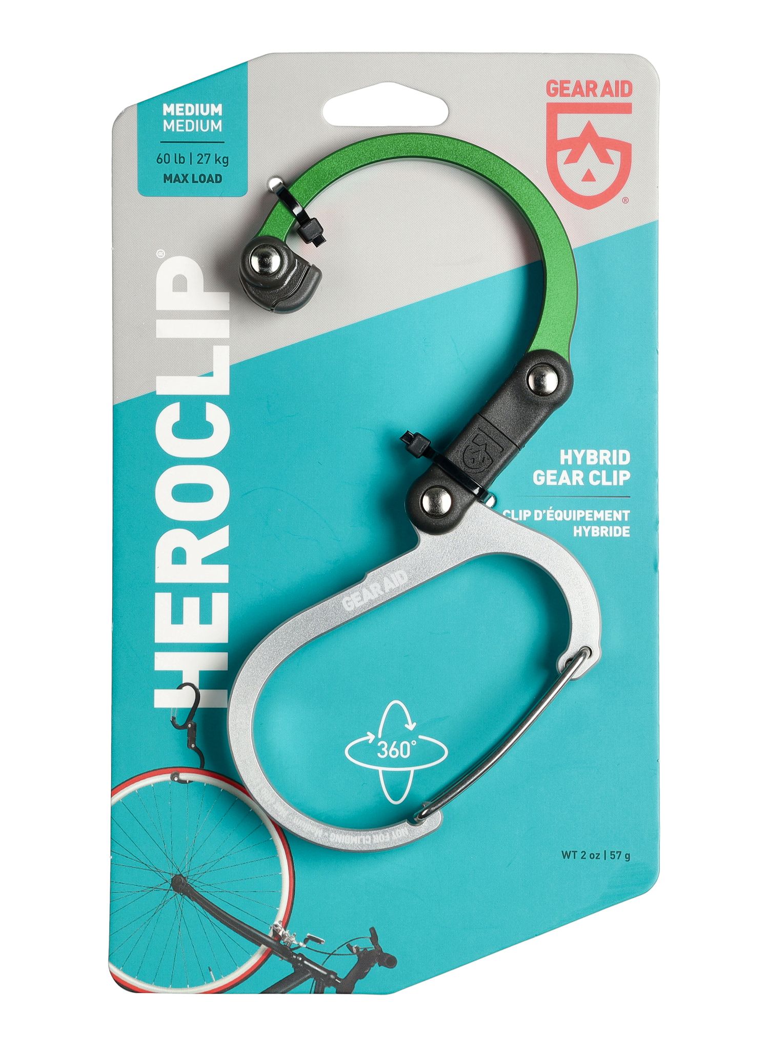 Gear Aid Heroclip Medium Markolat - forest green