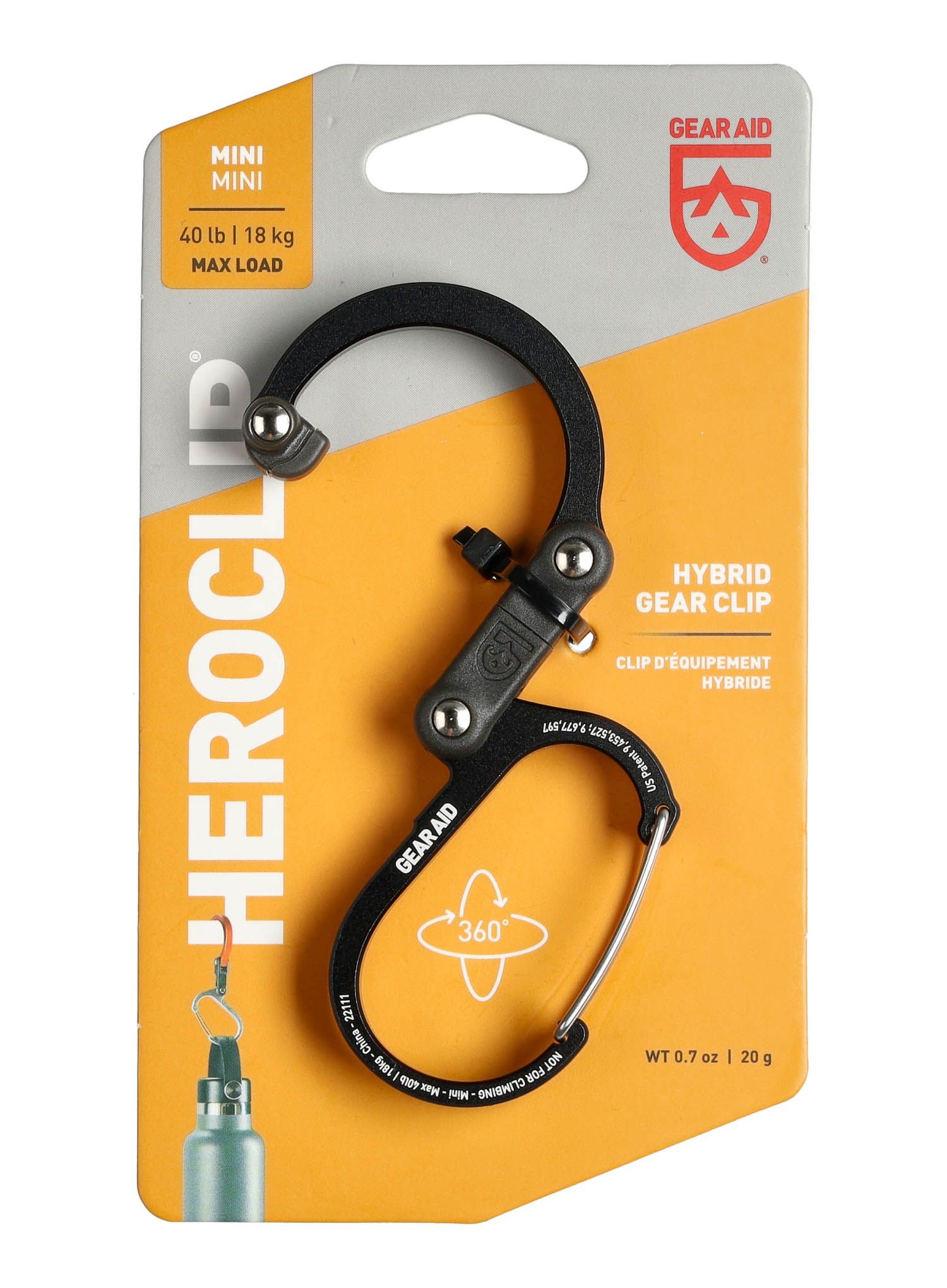 Gear Aid Heroclip Mini Markolat - stealth black