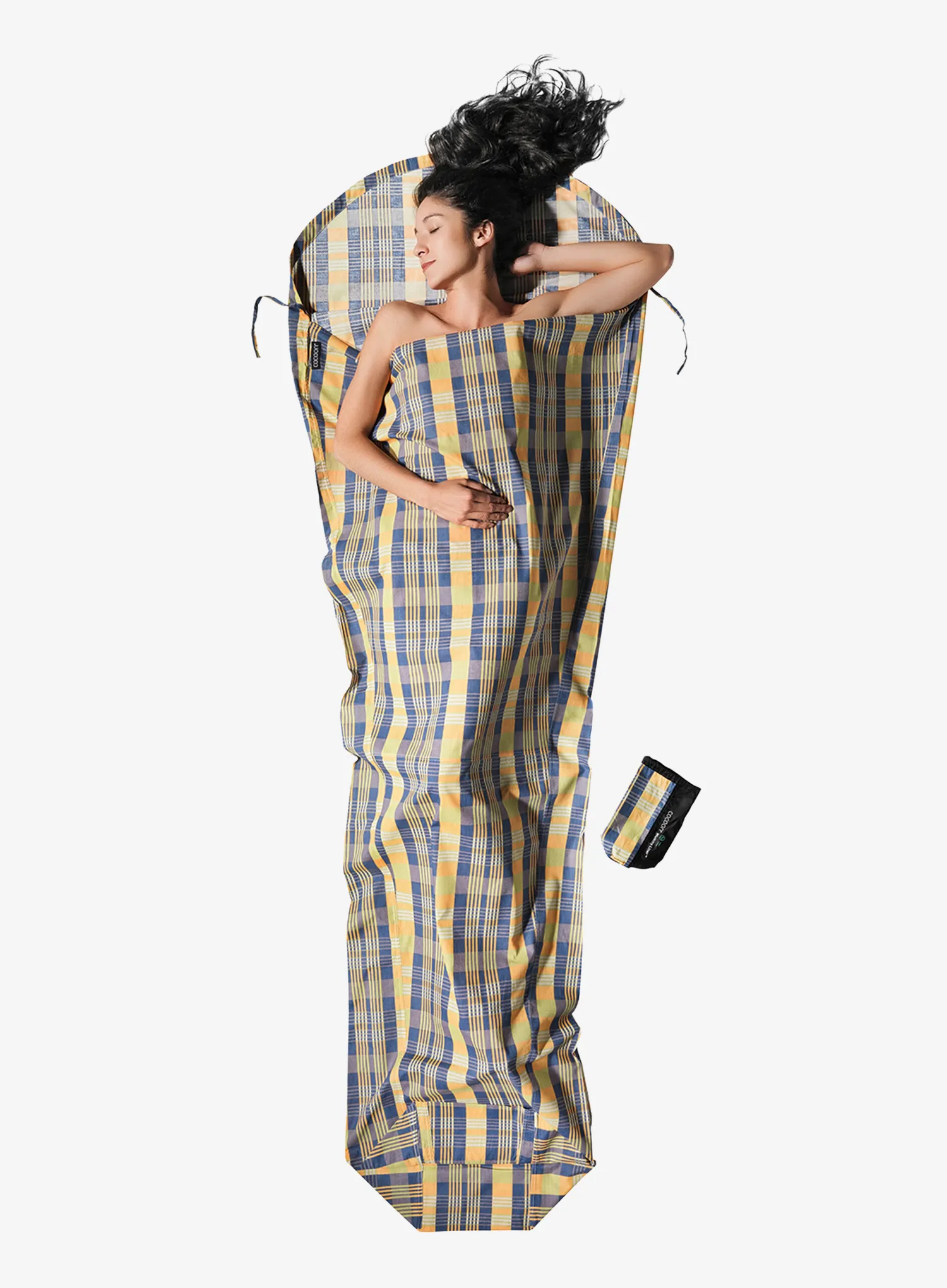 Cocoon MummyLiner - Cotton Hálózsákbélés - travel checks
