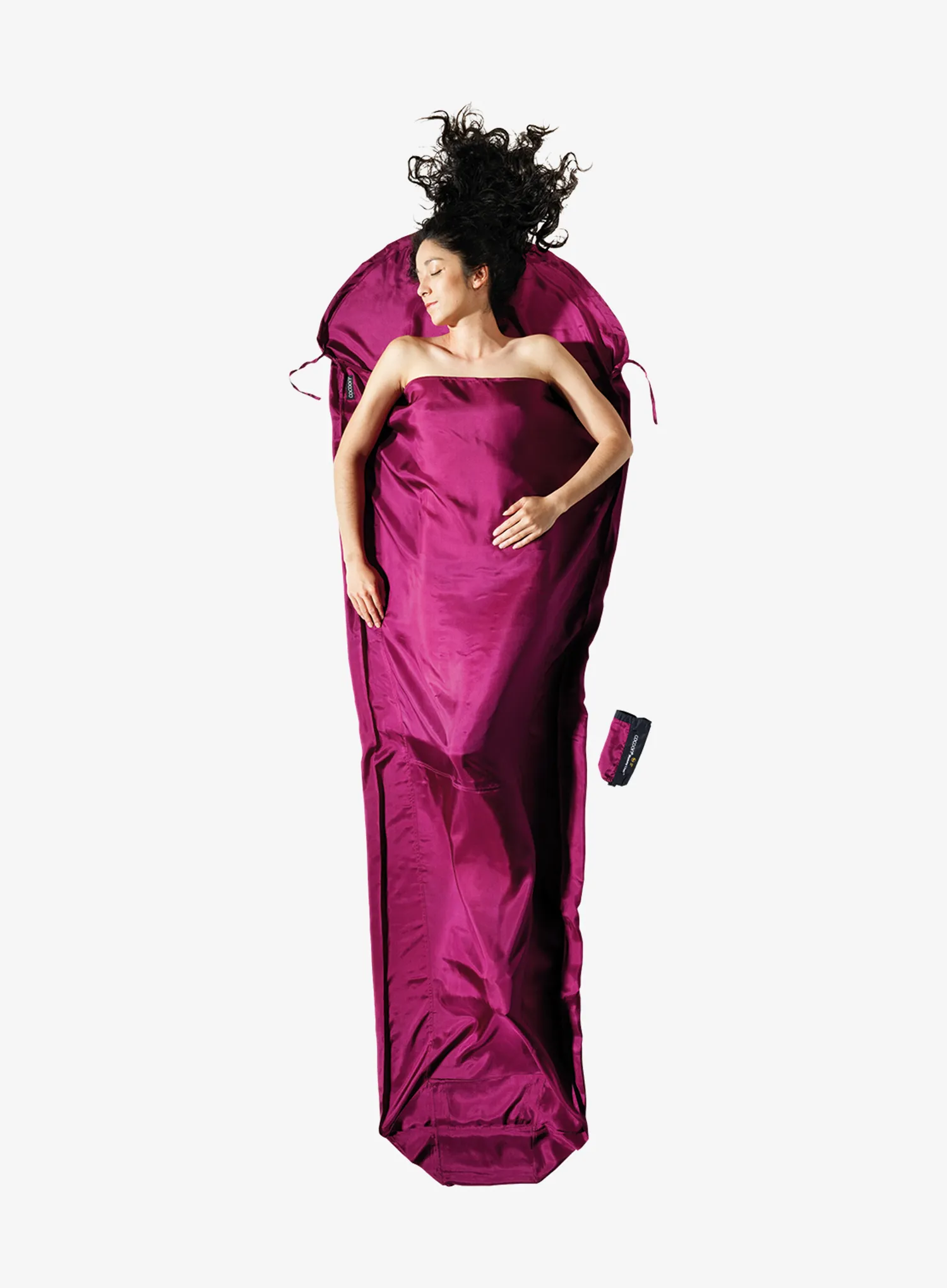 Cocoon MummyLiner - Silk Hálózsákbélés - mulberry red