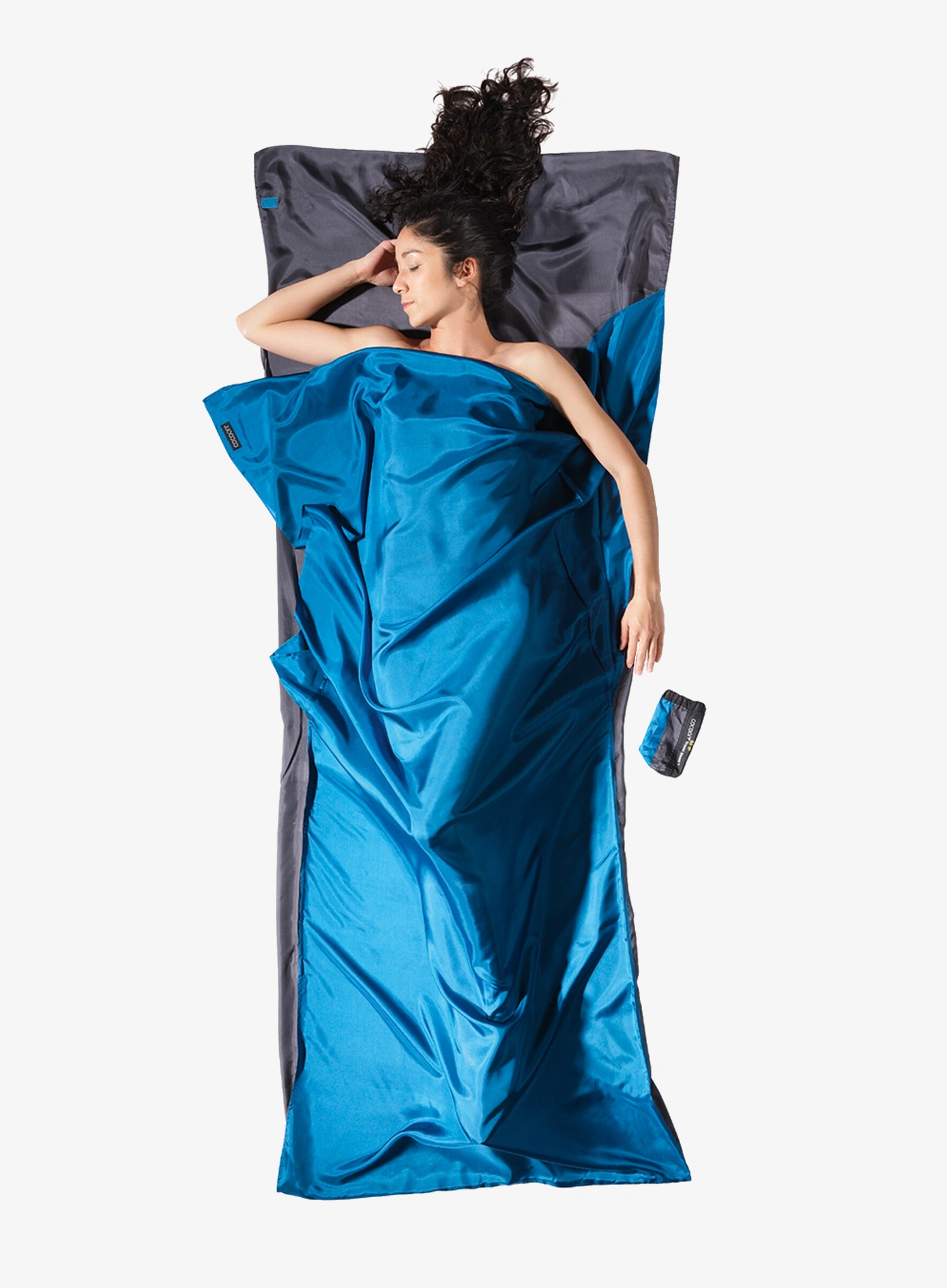 Cocoon TravelSheet - Silk Hálózsákbélés - rhino/cornflower