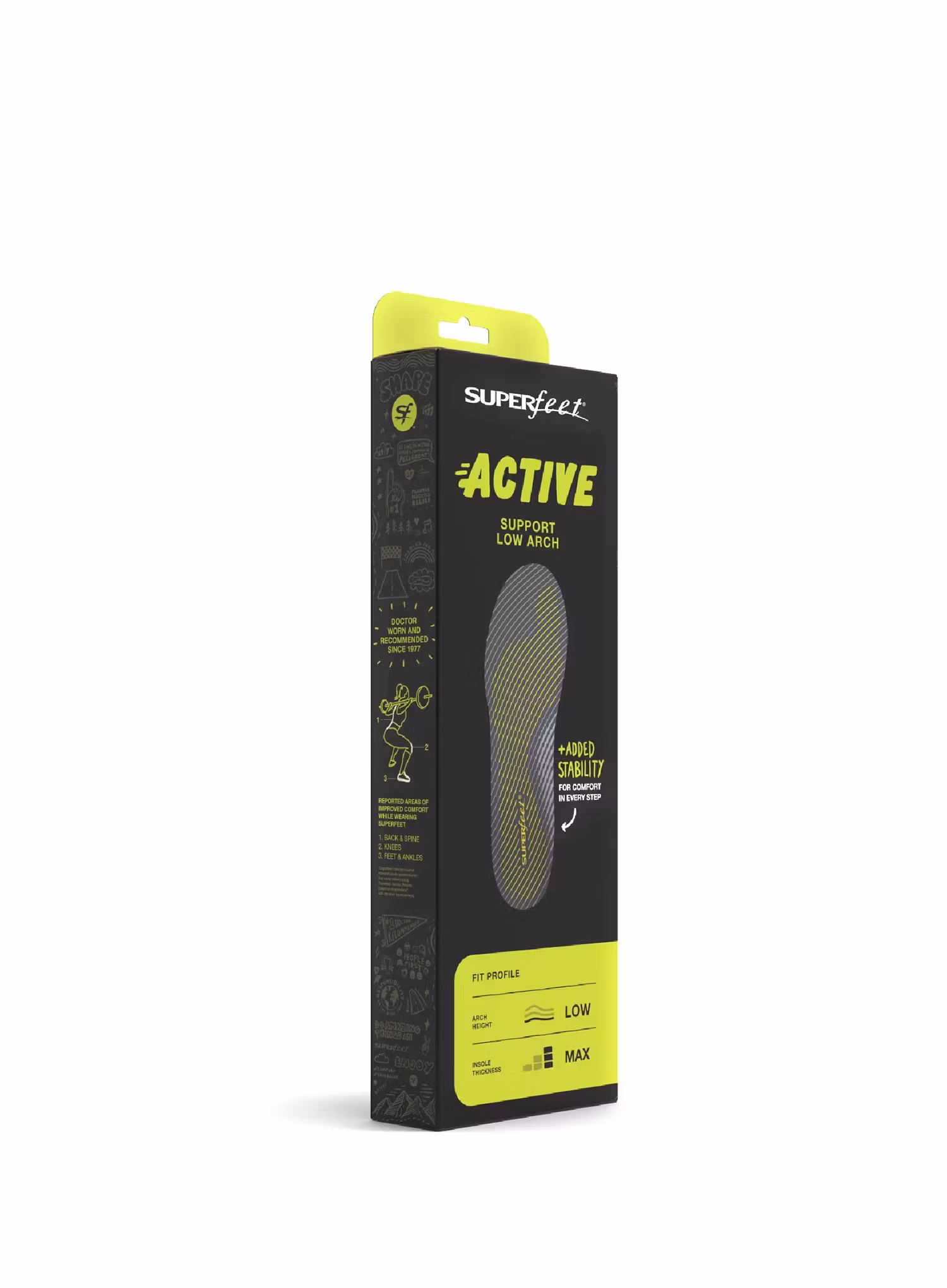 Superfeet Active Support Low Arch V2 Cipőbetét - carbon
