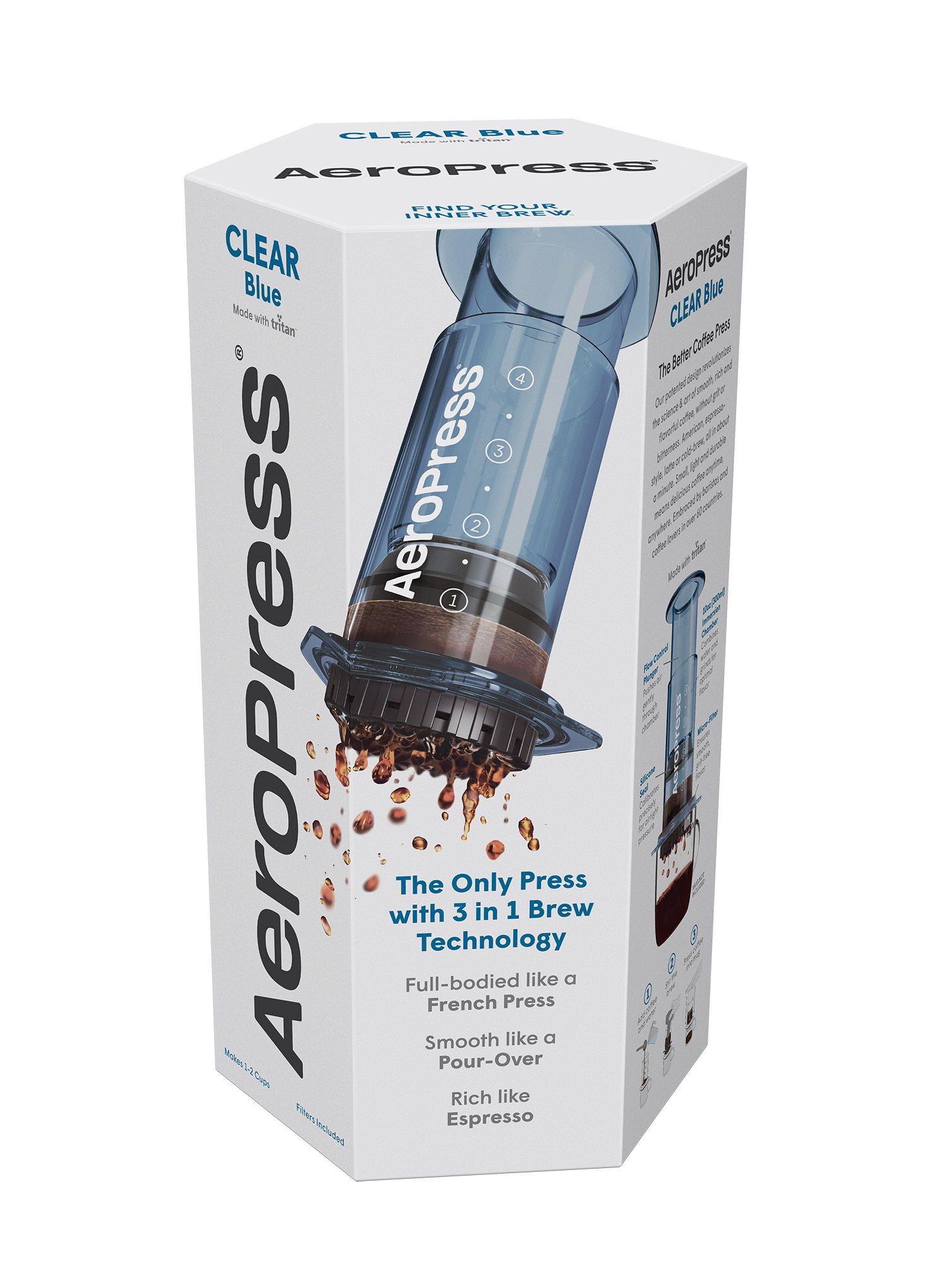 AeroPress Clear Turista kávéfőző - blue