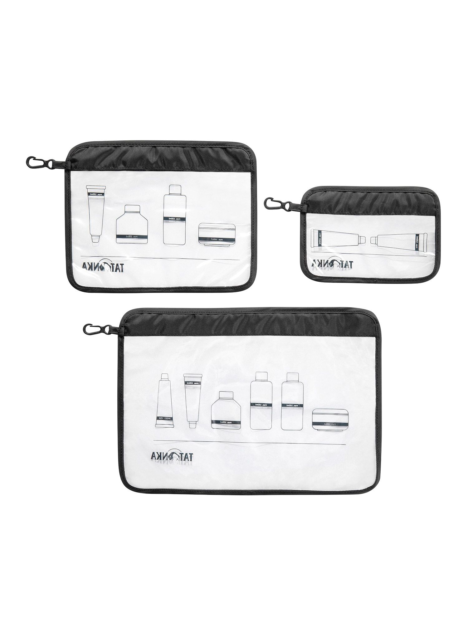 Tatonka Zip Flight Bag Set Hálós Zsebkészlet - black