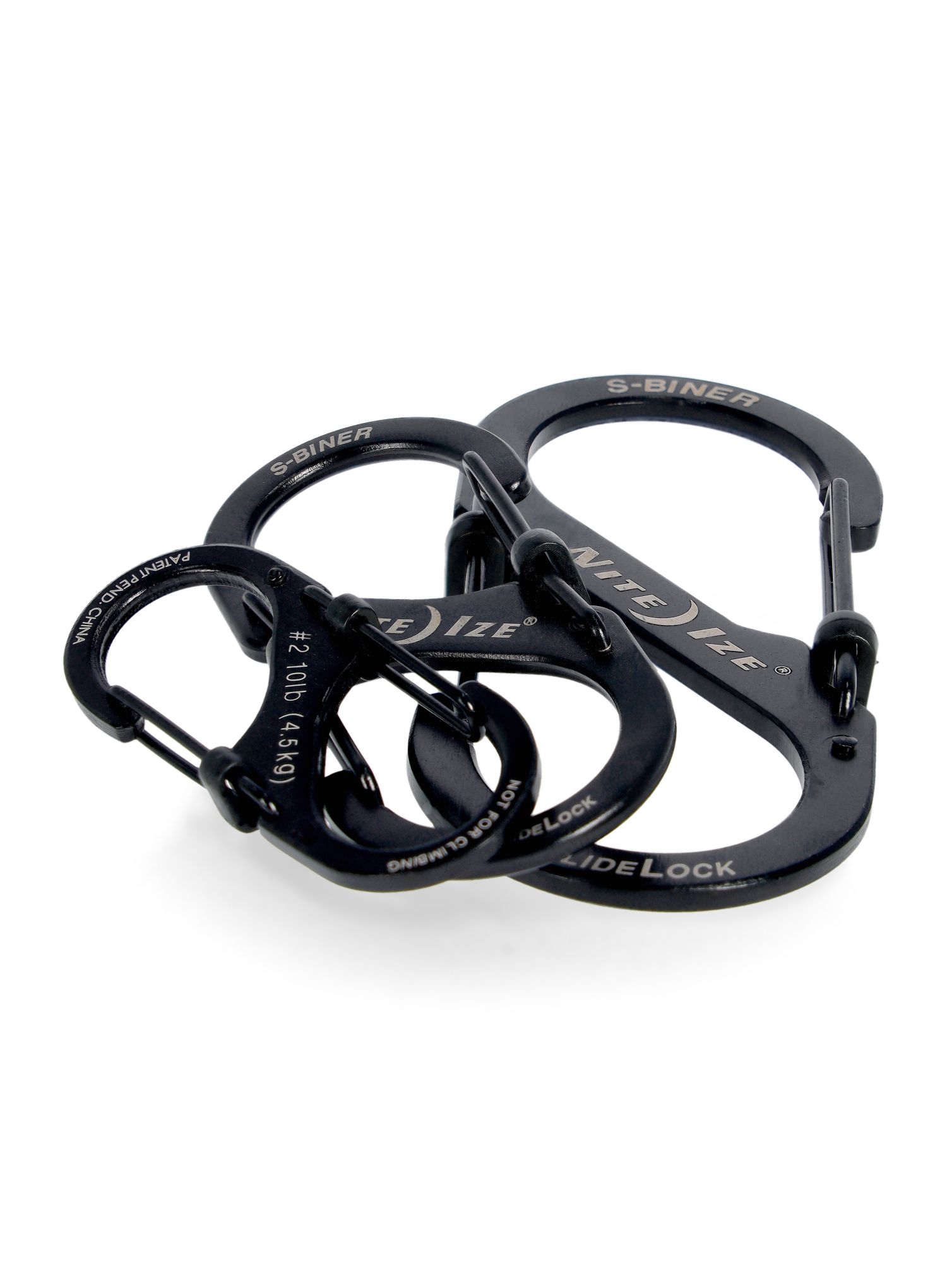 Nite Ize S-Biner SlideLock Set 2, 3, 4 Karabinerek - black